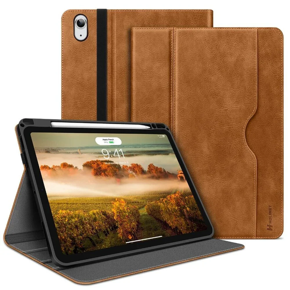 Protective Vegan Leather Folio Case for iPad Air 13